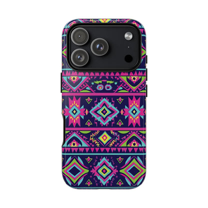 Neon Aztec Tough Phone Case