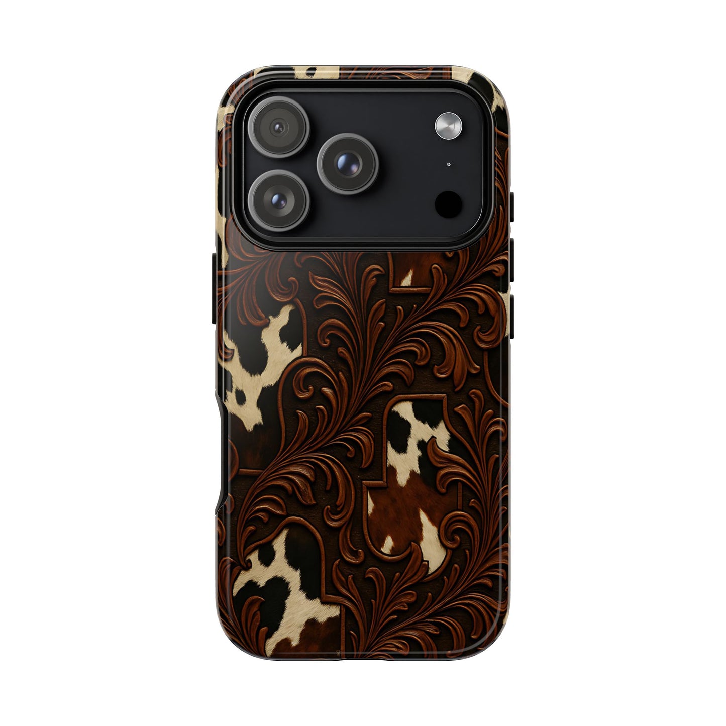 Faux Tooled Cowhide Tough Phone Case