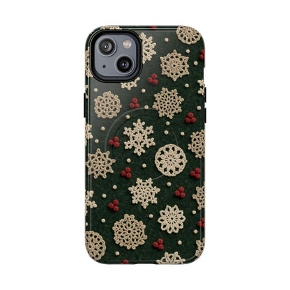 Crochet Snowflakes Magnetic Case