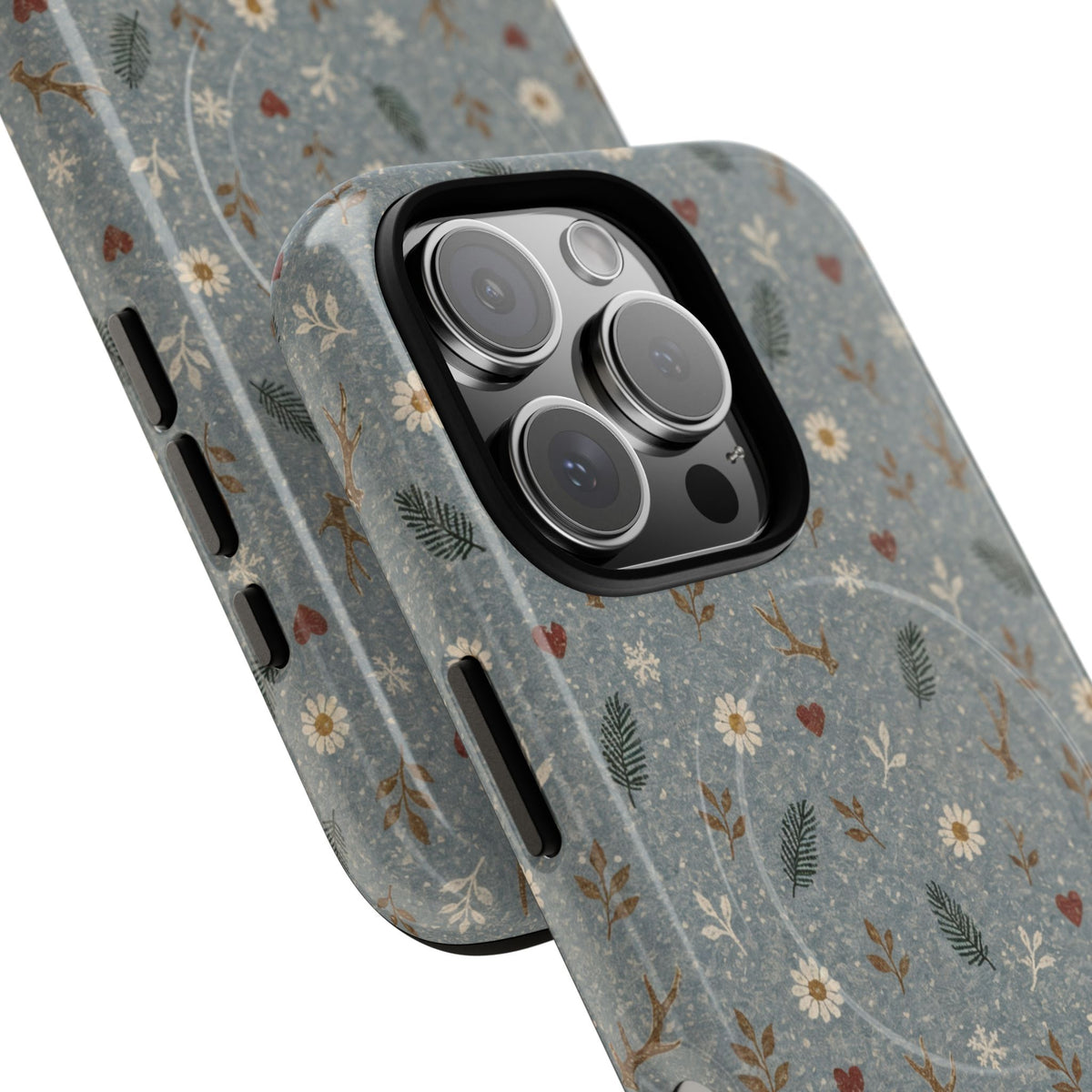 Antler Daisies Snow Magnetic Case