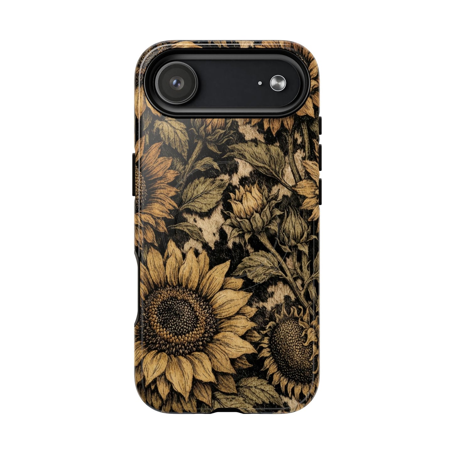 Cowhide Sunflowers Magnetic Case