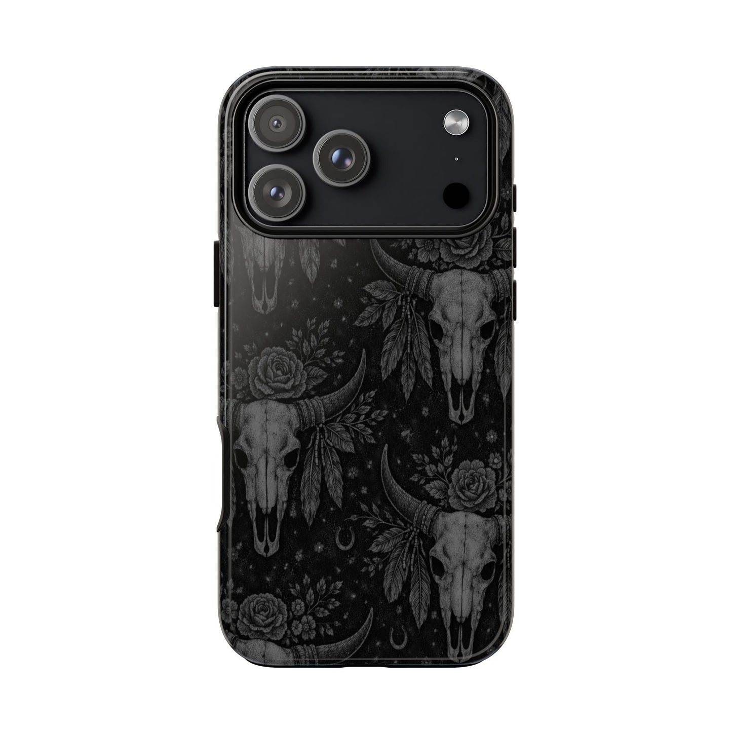 Western Noir Bull Skulls Tough Case