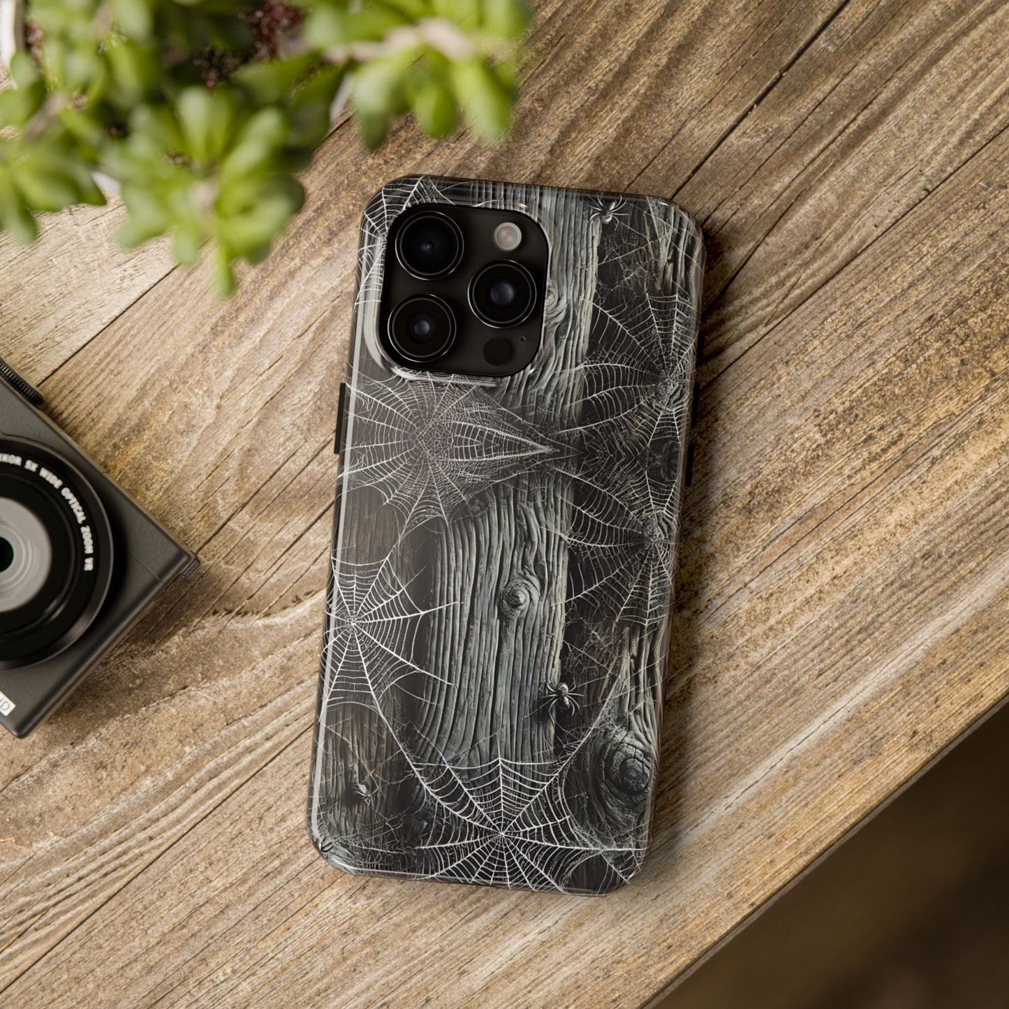 Spiderwebs Barnwood Phone Case