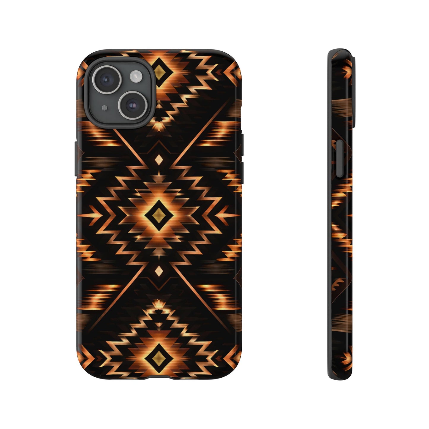 Black Gold Aztec Rug Tough Case