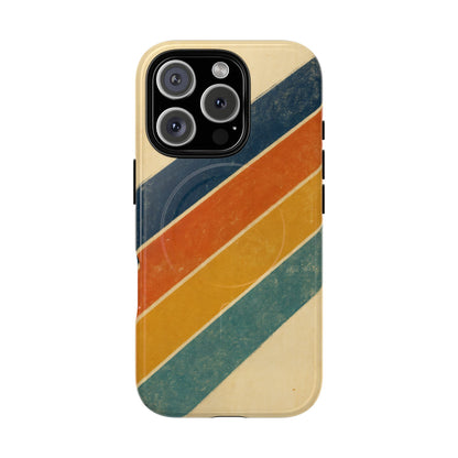 Retro Sunset Stripes Magnetic Case