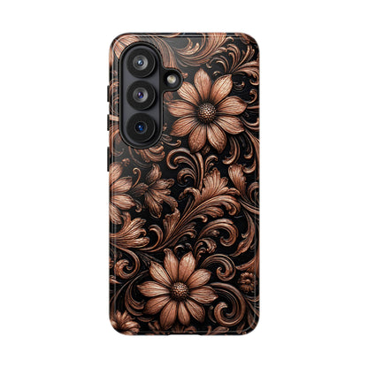 Rose Gold Floral Tough Case