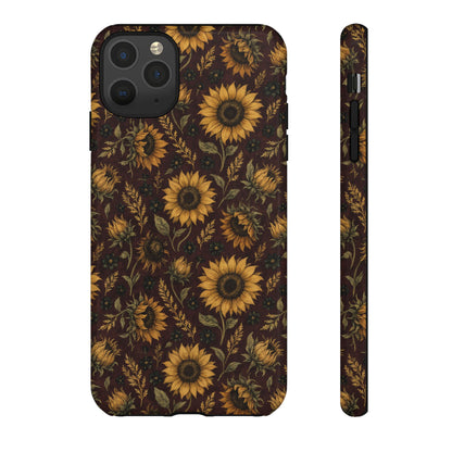 Burgundy Sunflowers Tough Case