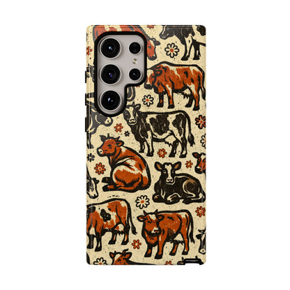 Retro Cows Tough Case