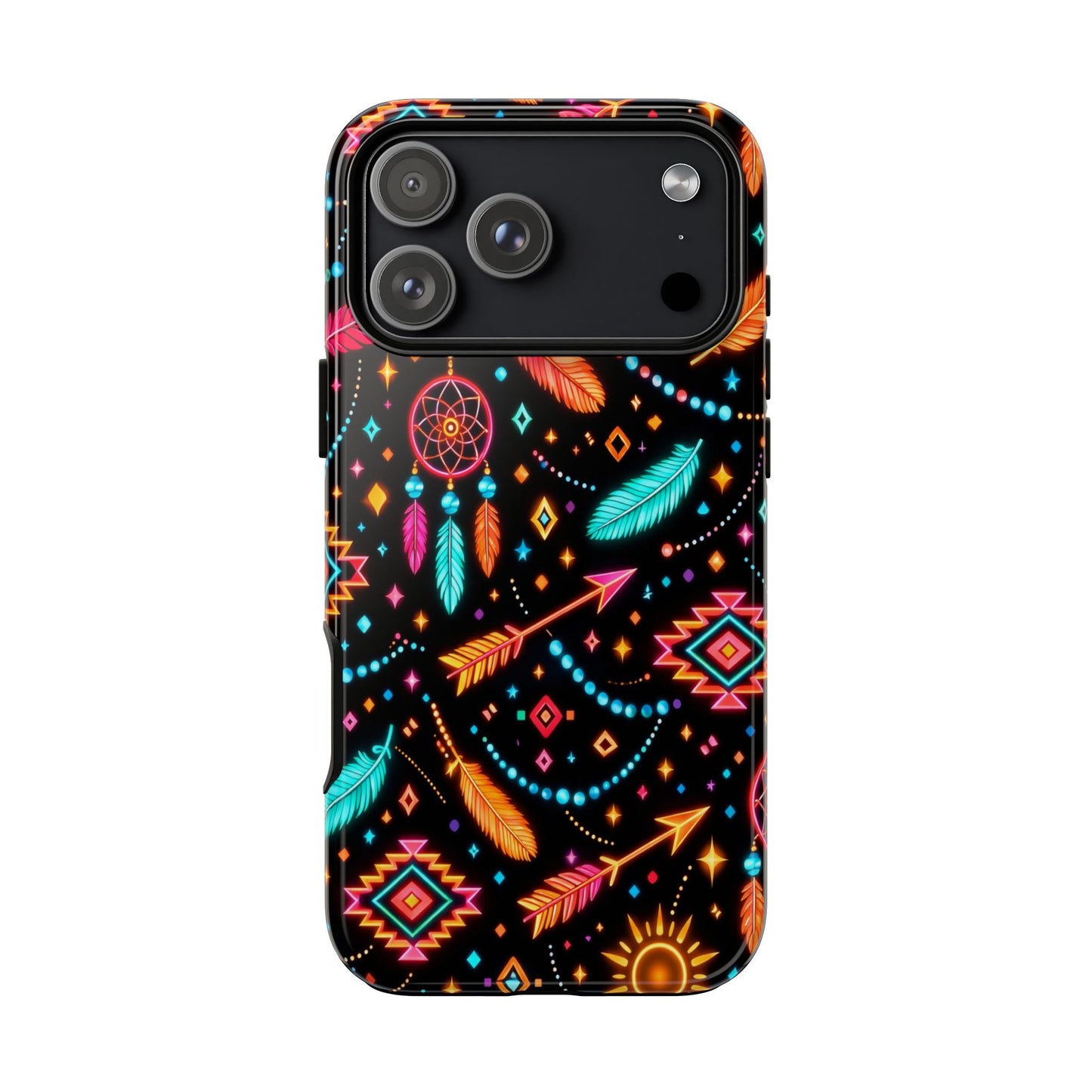 Neon Aztec Feather Tough Case