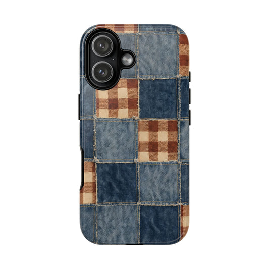 Denim Patchwork Tough Case