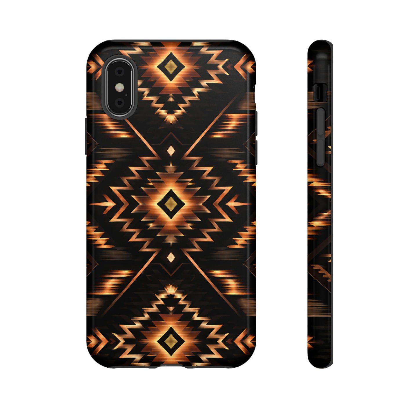 Black Gold Aztec Rug Tough Case
