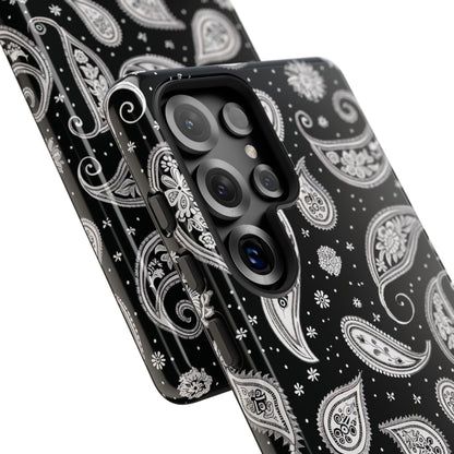 Black White Paisley Phone Case