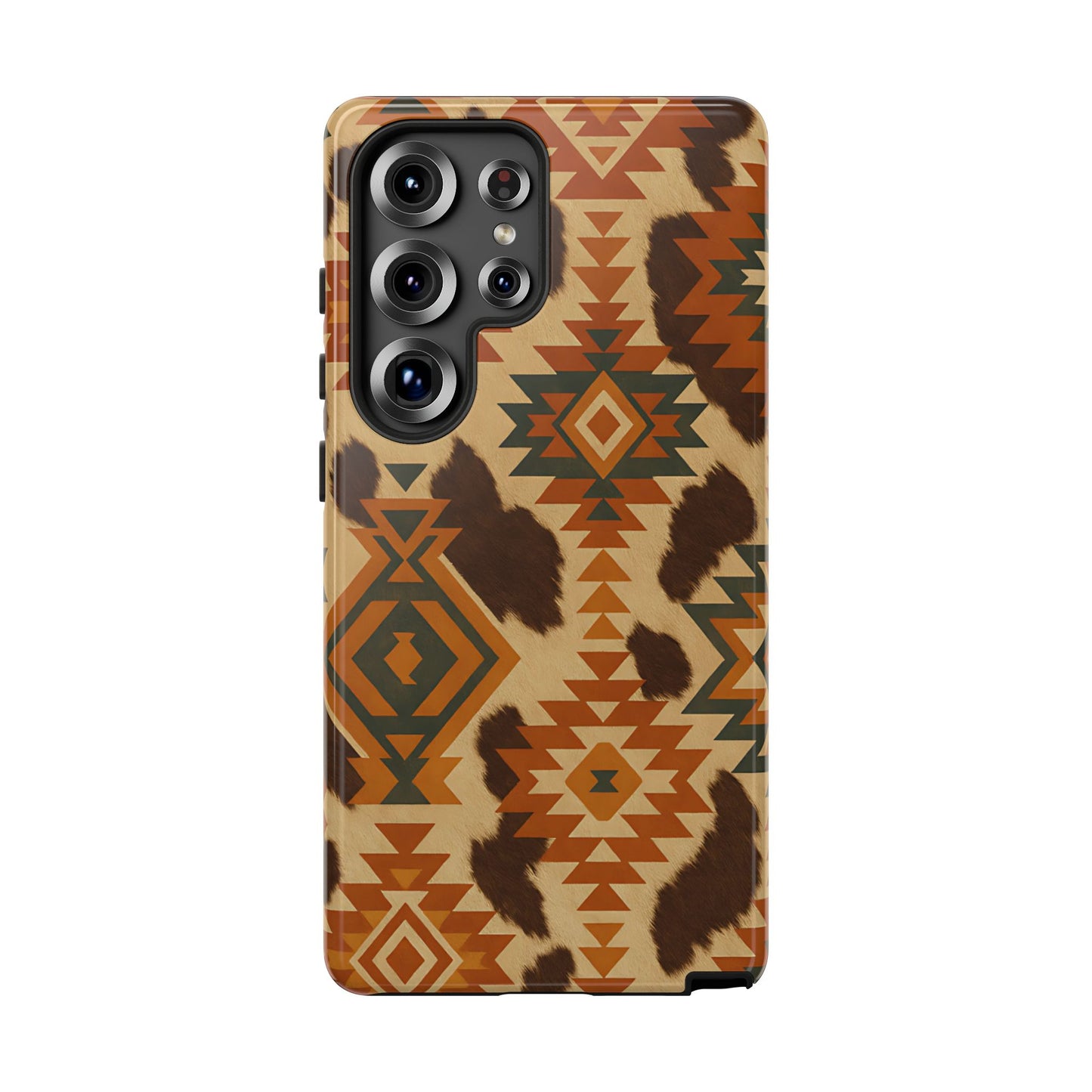 Sunset Aztec + Cowhide Tough Phone Case