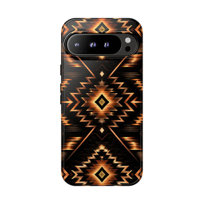 Black Gold Aztec Rug Tough Case