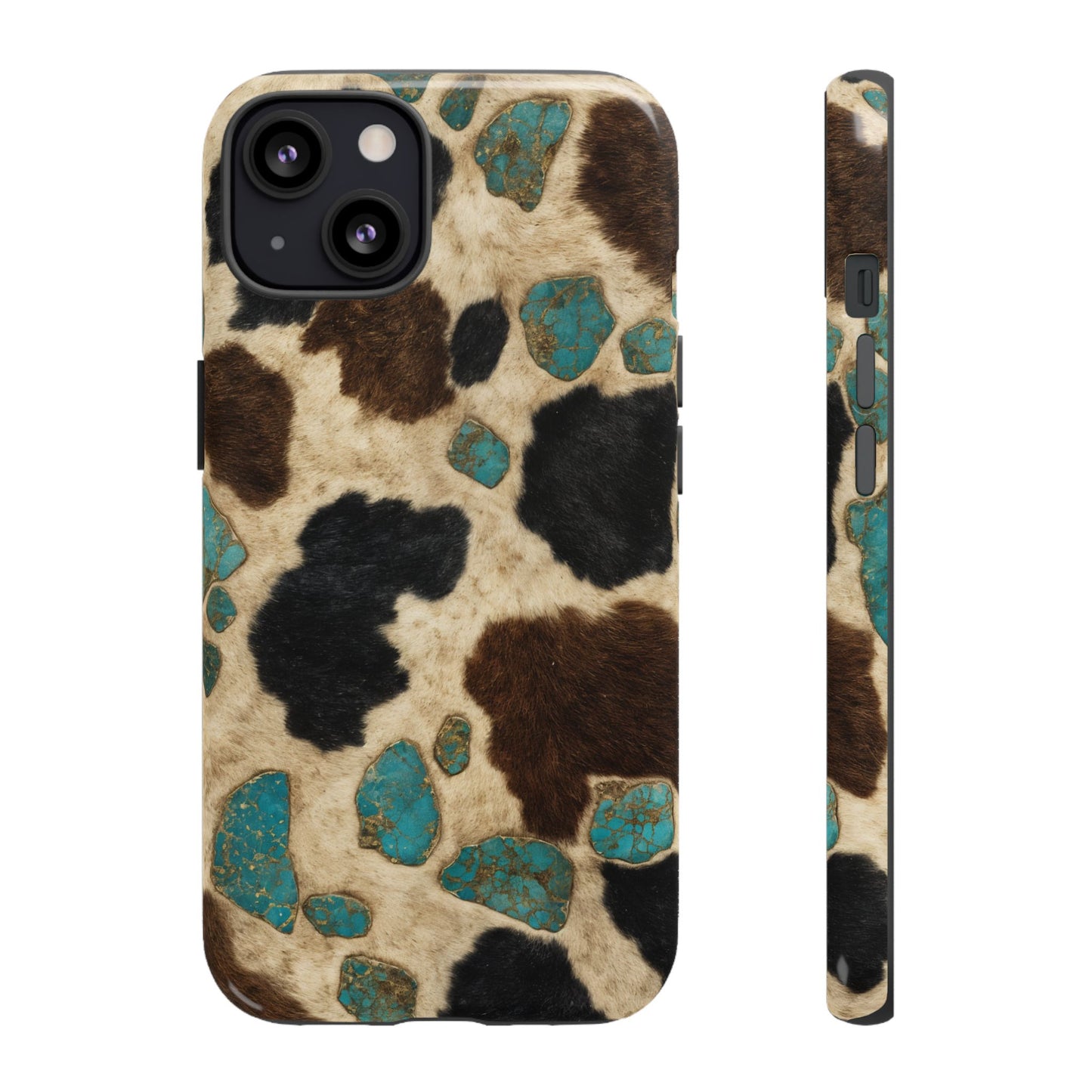 Turquoise Cowhide Tough Case