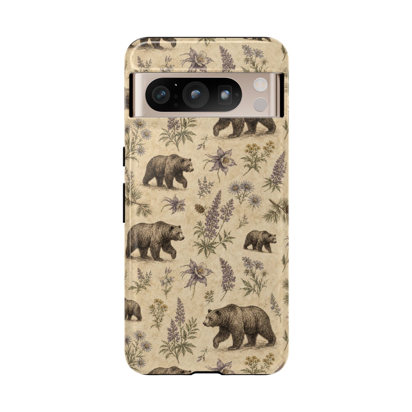 Floral Bear Tough Case