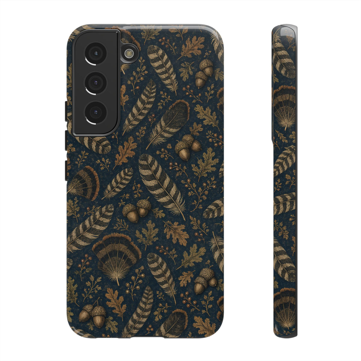 Navy Feathers Tough Case