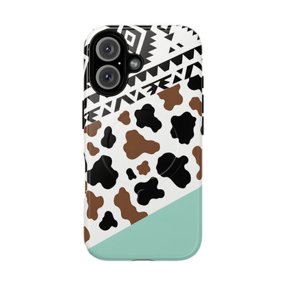 Mint Aztec Cowhide Magnetic Case