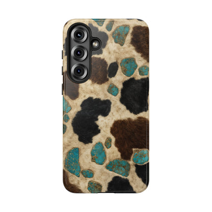 Turquoise Cowhide Tough Case