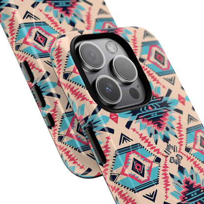 Pink Blue Aztec Magnetic Case