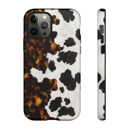 Tortoiseshell + Cowhide Tough Case