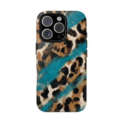 Turquoise Leopard Tough Case