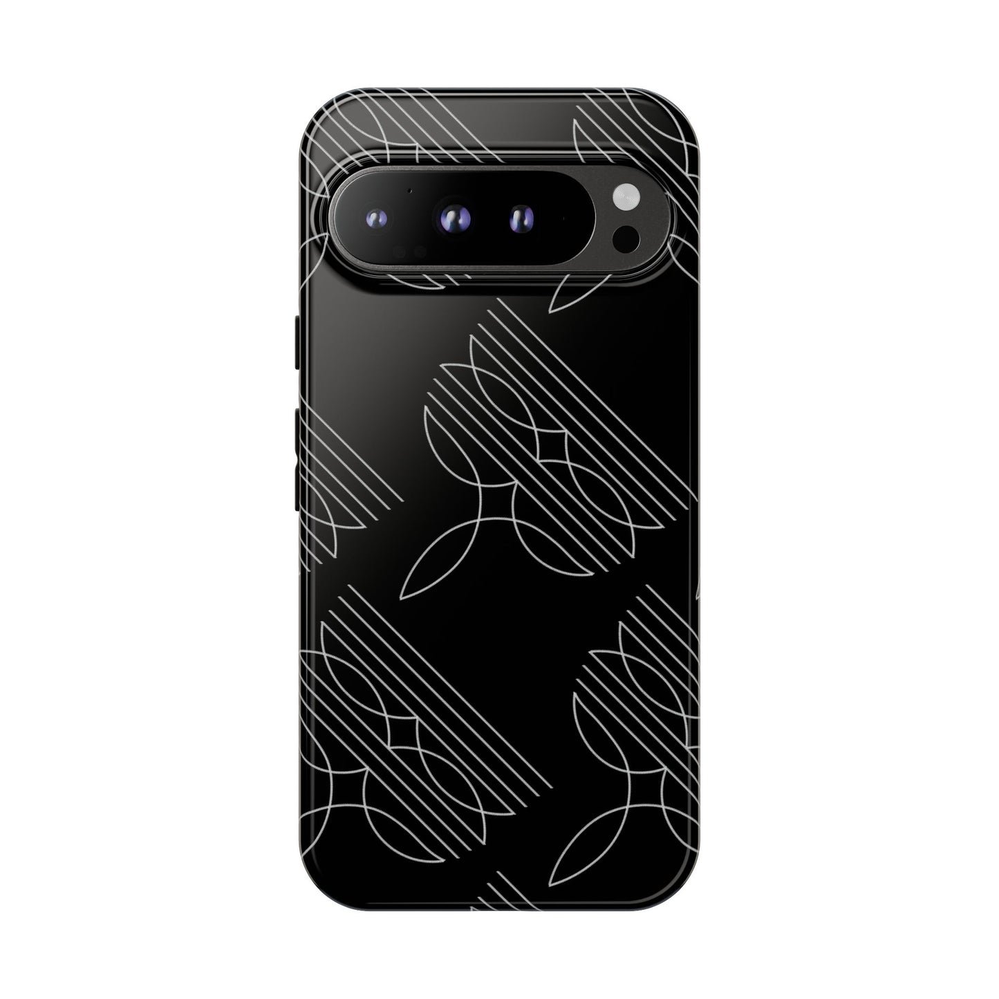 Boot Stitch Pattern Tough Phone Case-Black