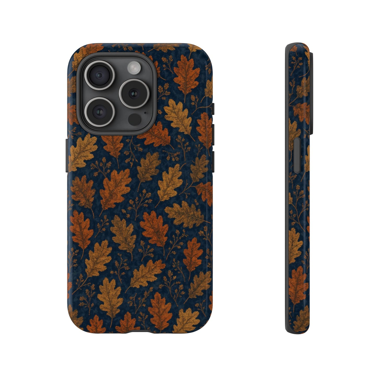 Navy Autumn Leaves Tough Case