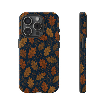 Navy Autumn Leaves Tough Case