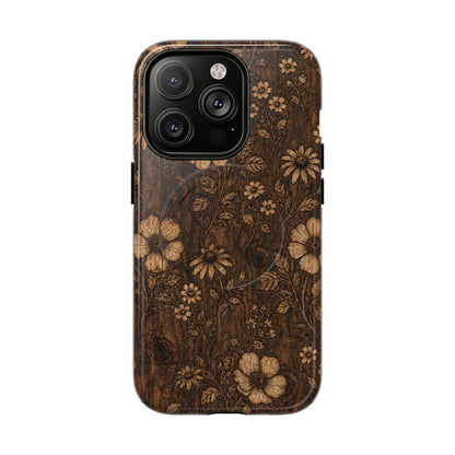 Floral Bark Magnetic Case
