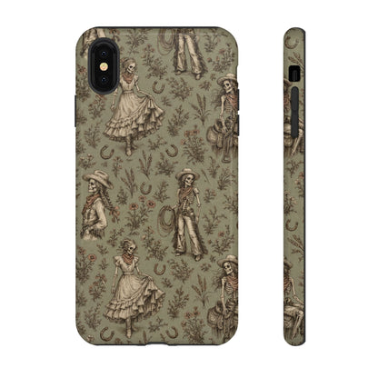 Skeleton Cowgirl Toile Tough Case
