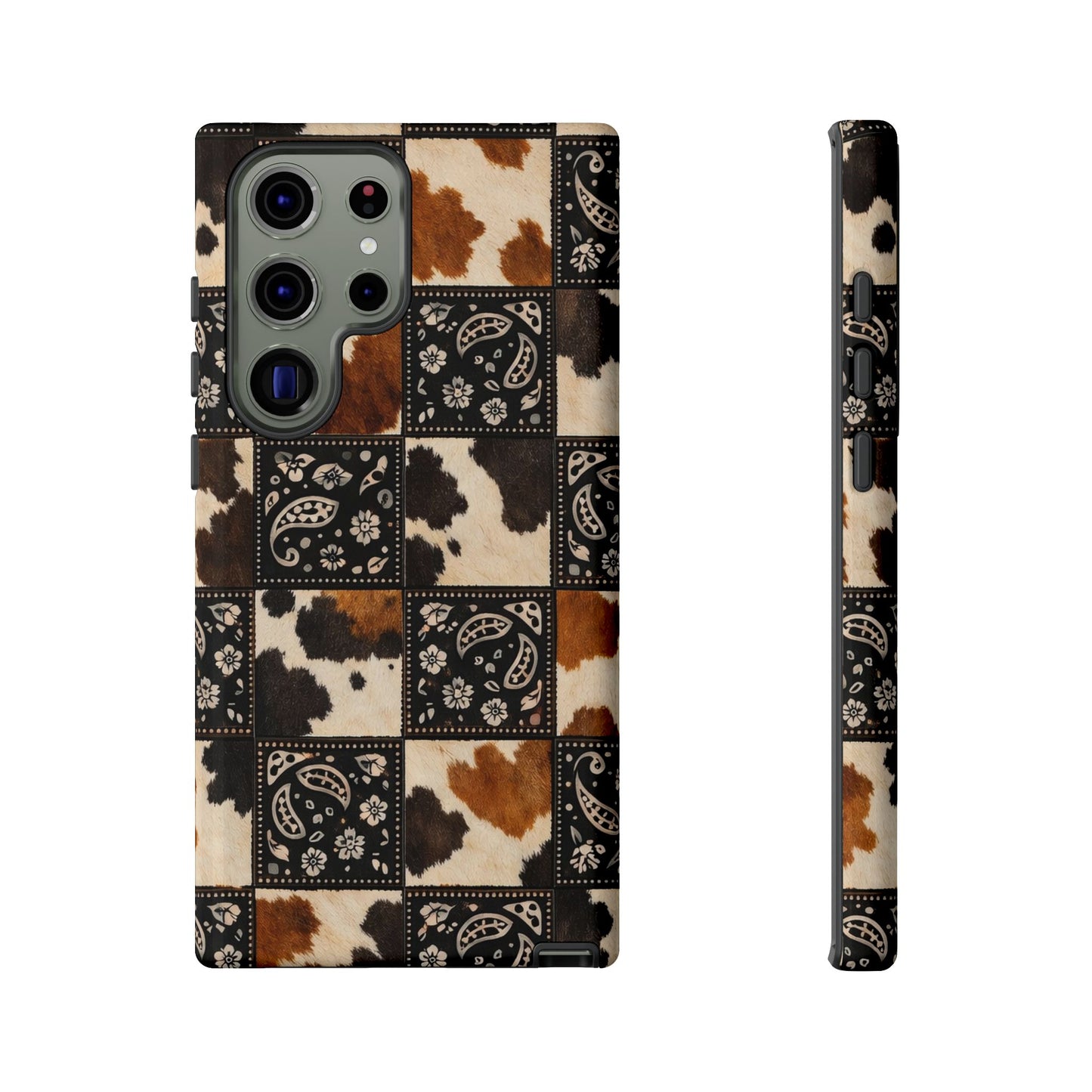 Cowhide Bandana Checkered Tough Case