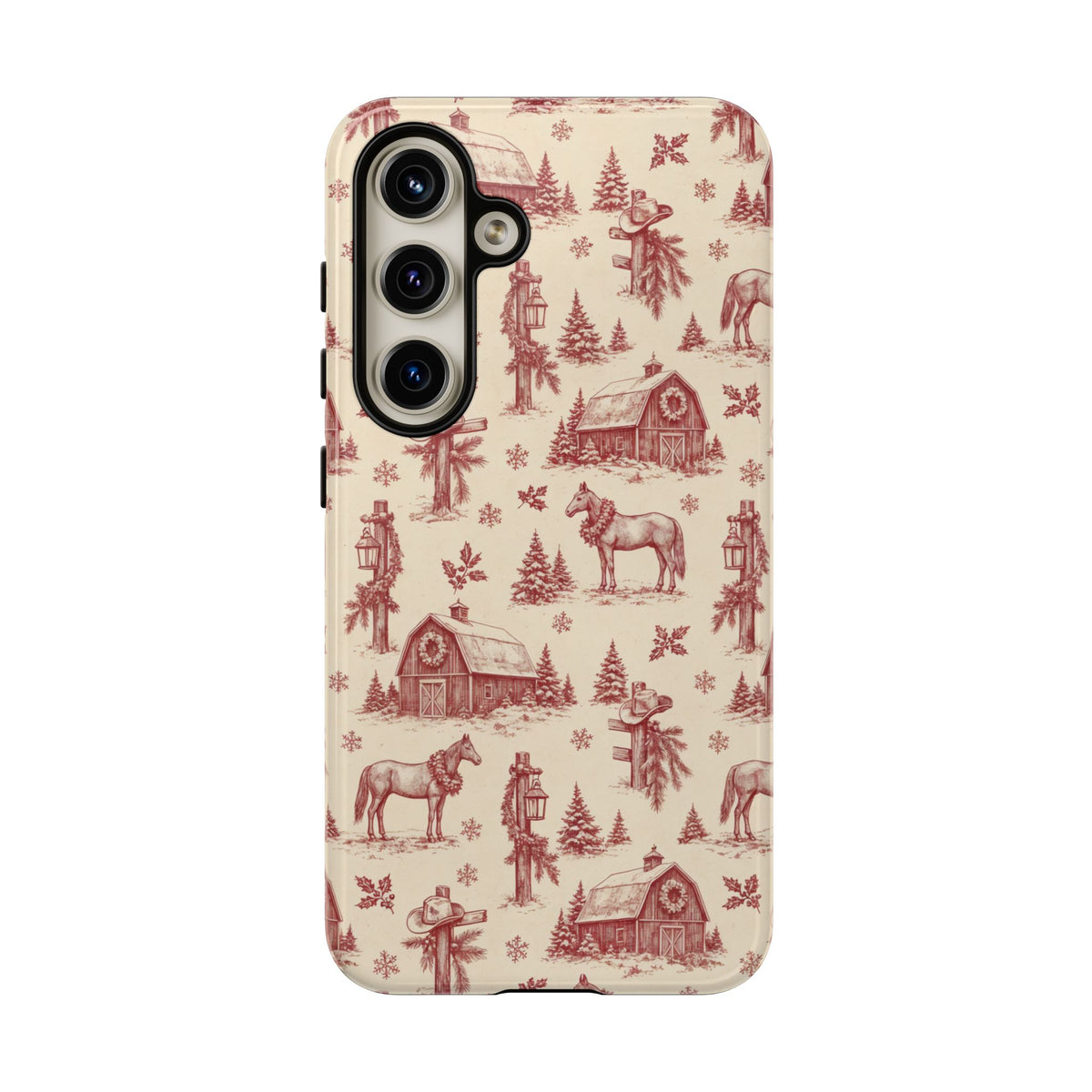 Christmas Toile Tough Case
