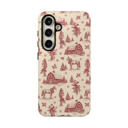 Christmas Toile Tough Case