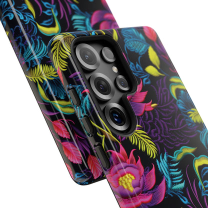 Neon Pink Flowers Phone Case