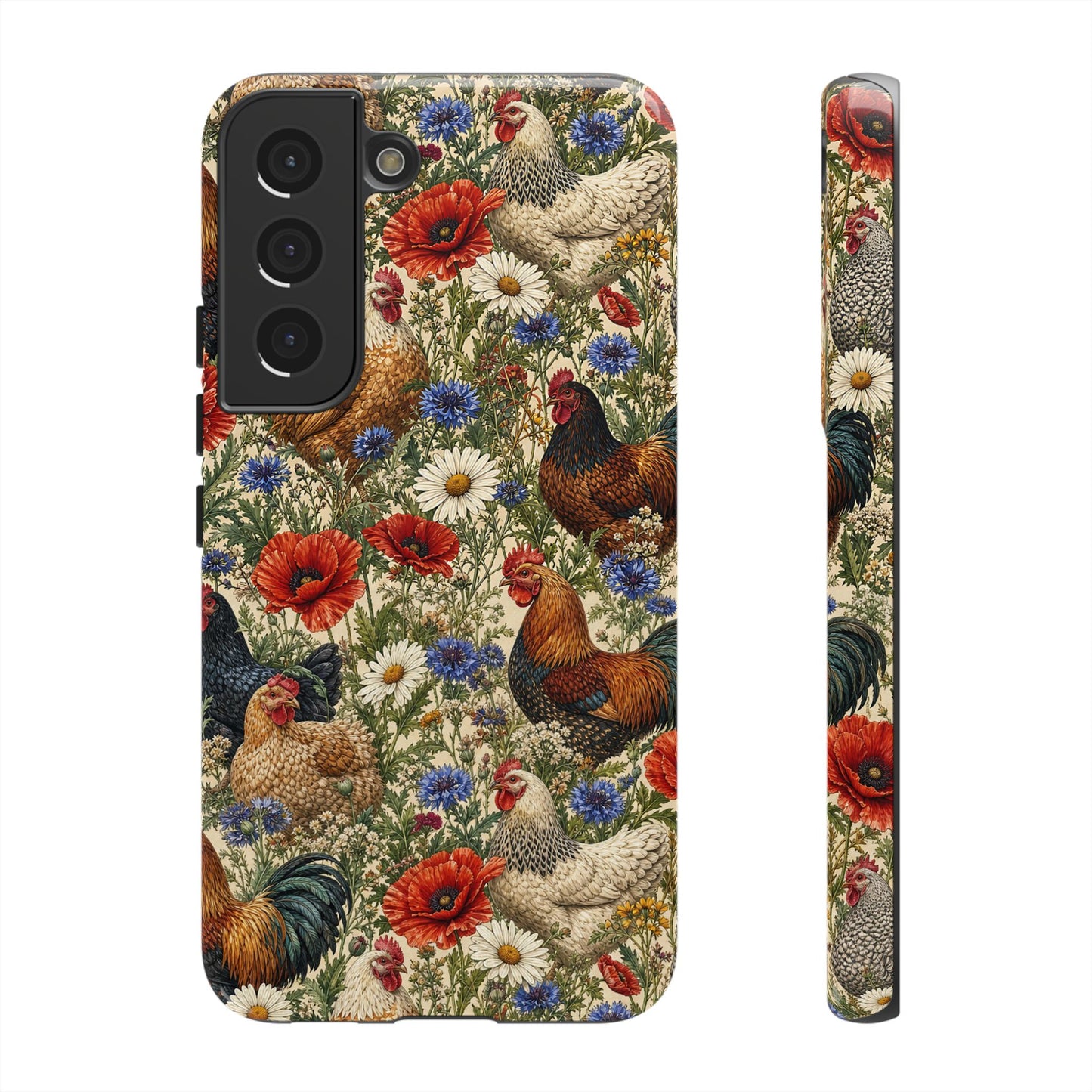 Patriotic Floral Chickens Tough Case
