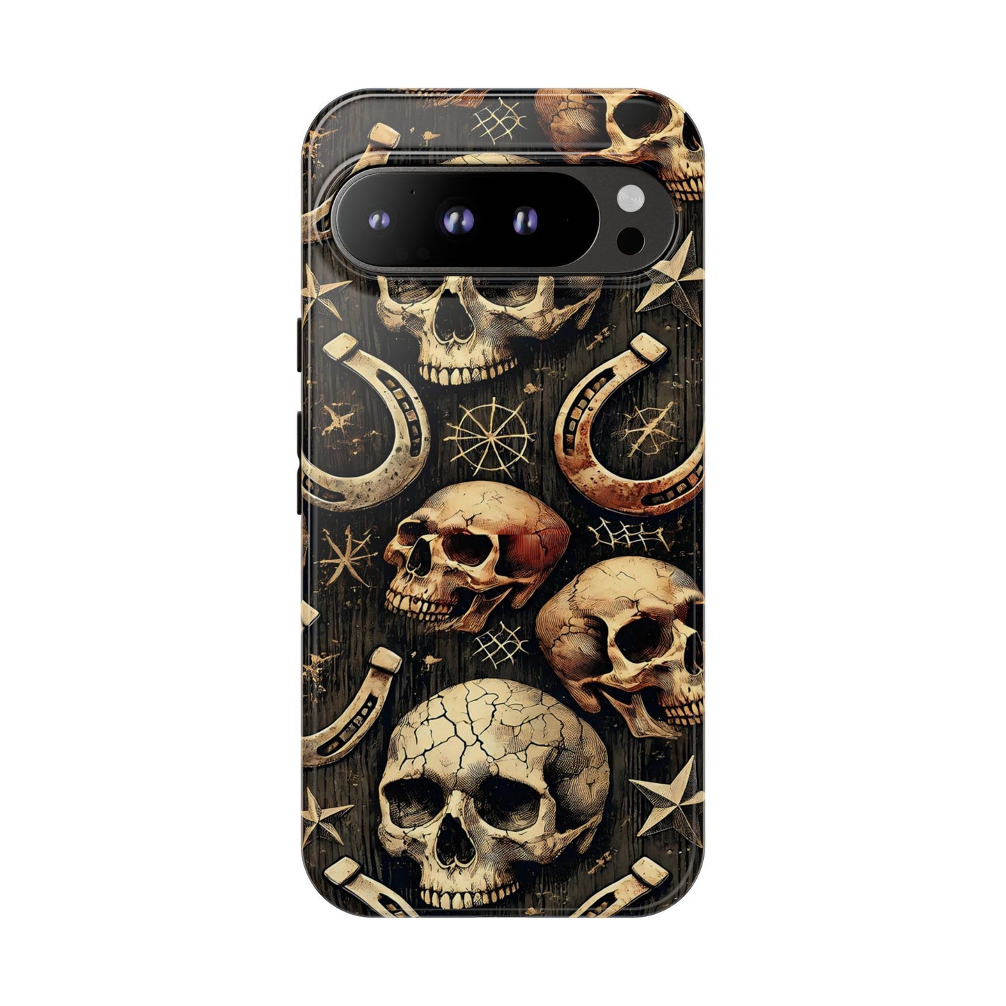 Skulls Horseshoes Dark Tough Phone Case