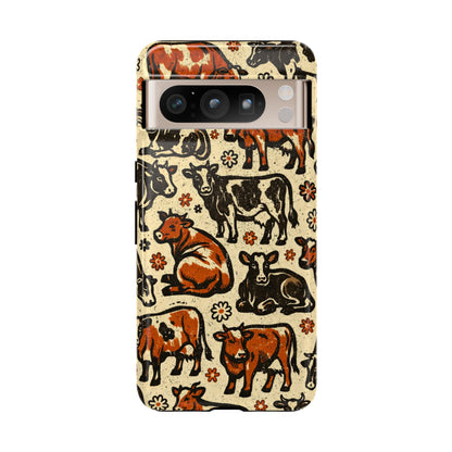Retro Cows Tough Case