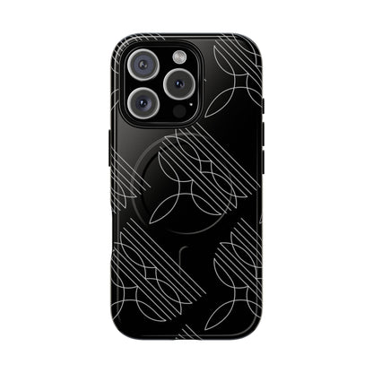 Boot Stitch Magnetic Case-Black