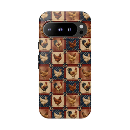 Patriotic Chicken Patchwork Tough Case