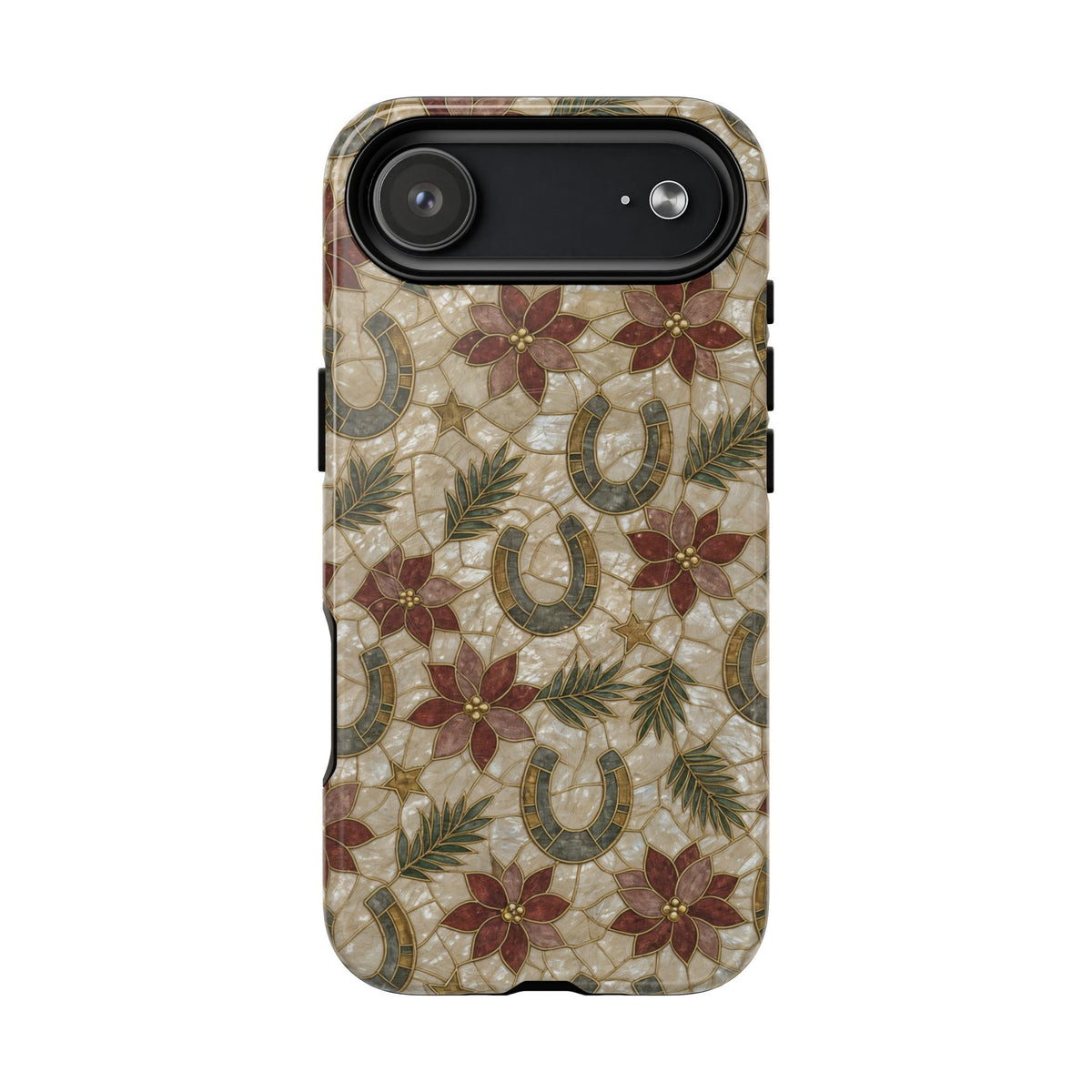 Pearl Horseshoe Poinsettia Magnetic Case