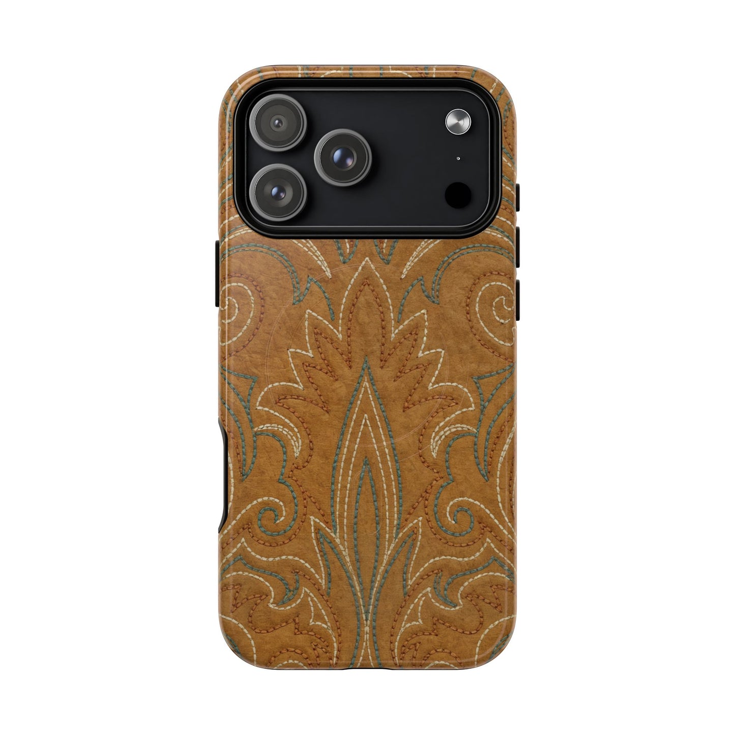 Boot Stitch Tan Magnetic Case