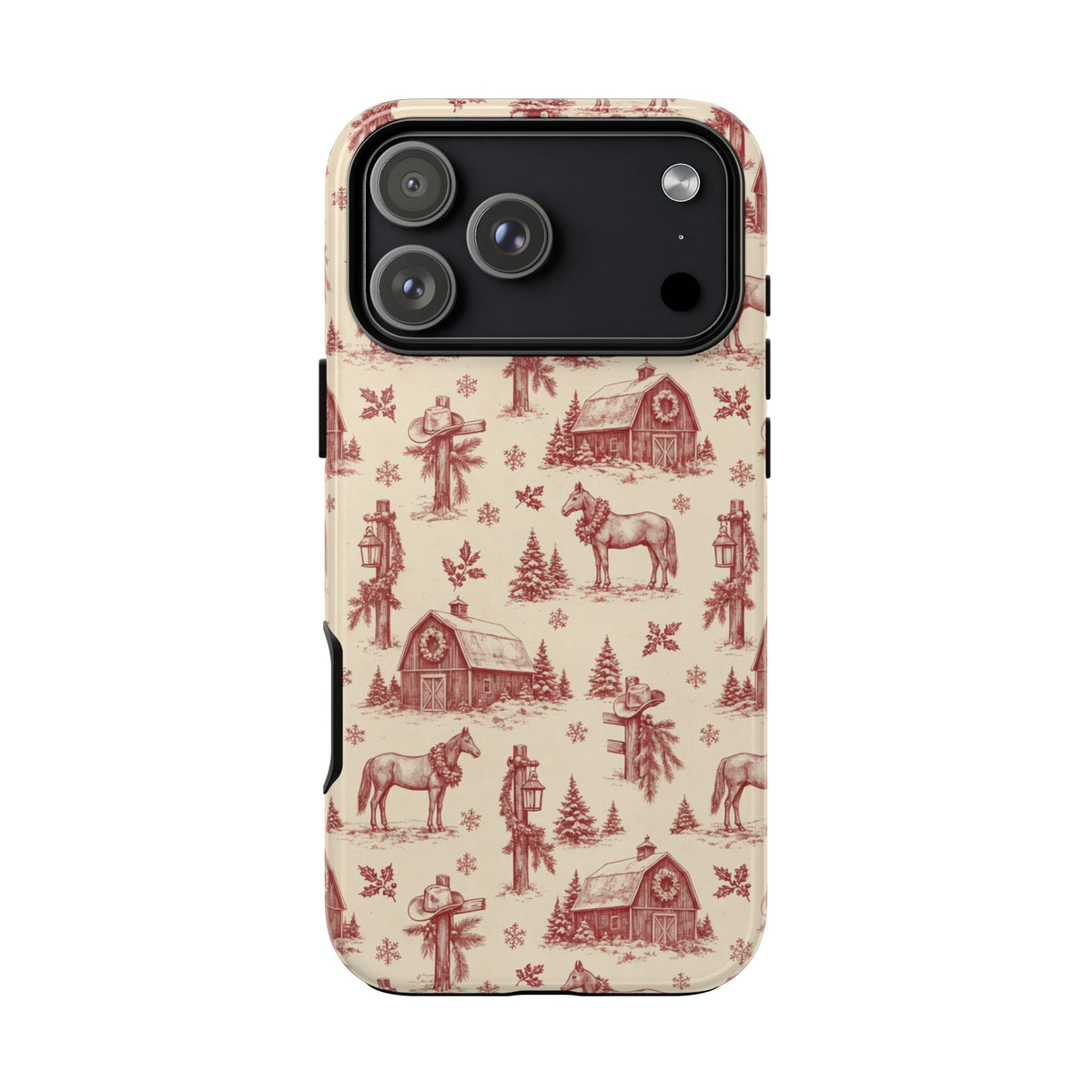 Christmas Toile Tough Case