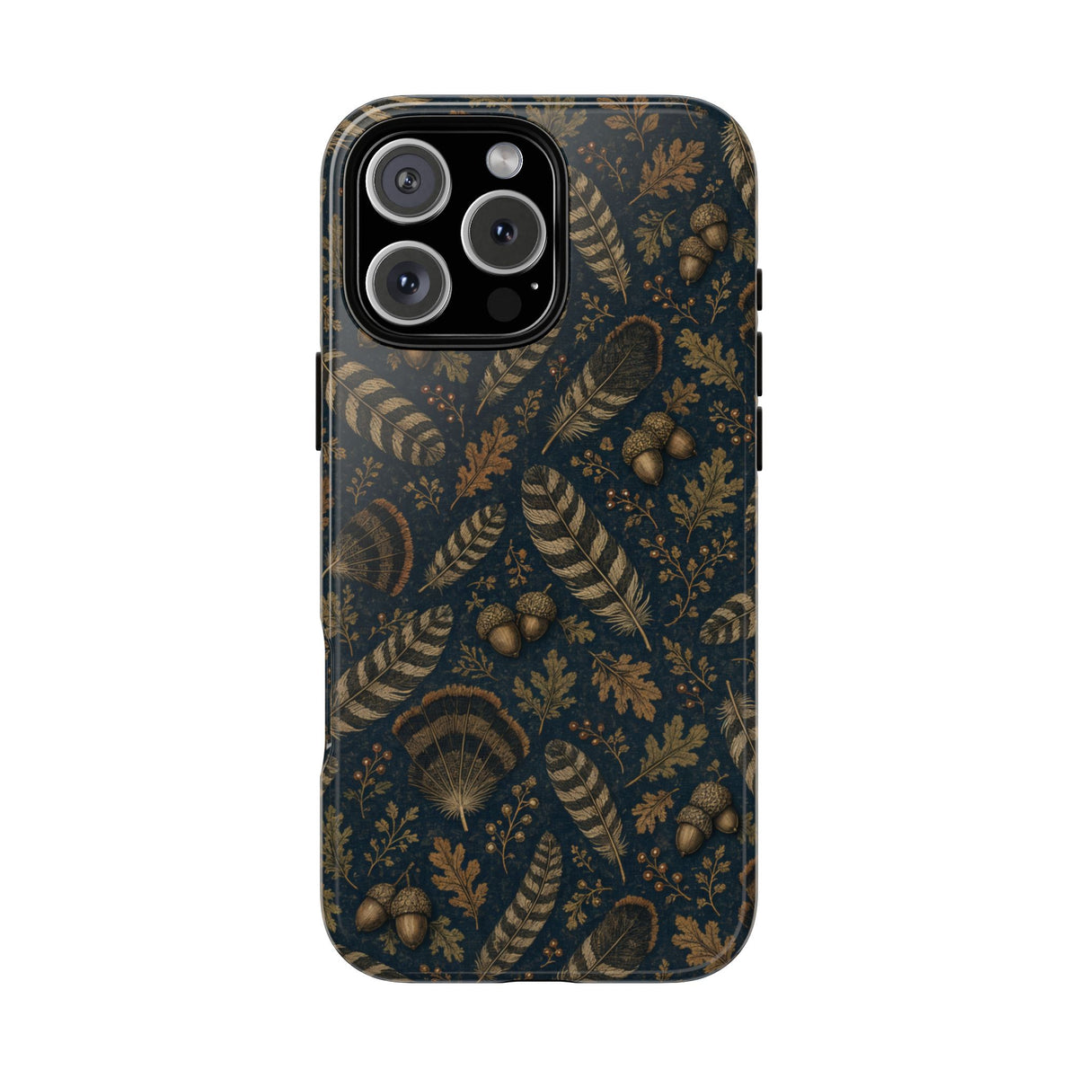 Navy Feathers Tough Case