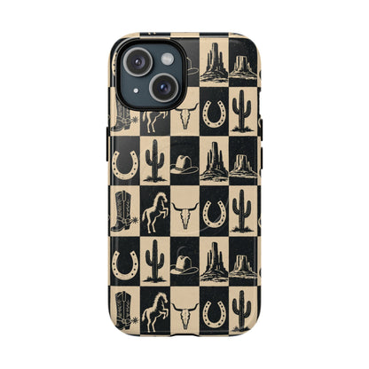 Western Checkerboard Magnetic Case