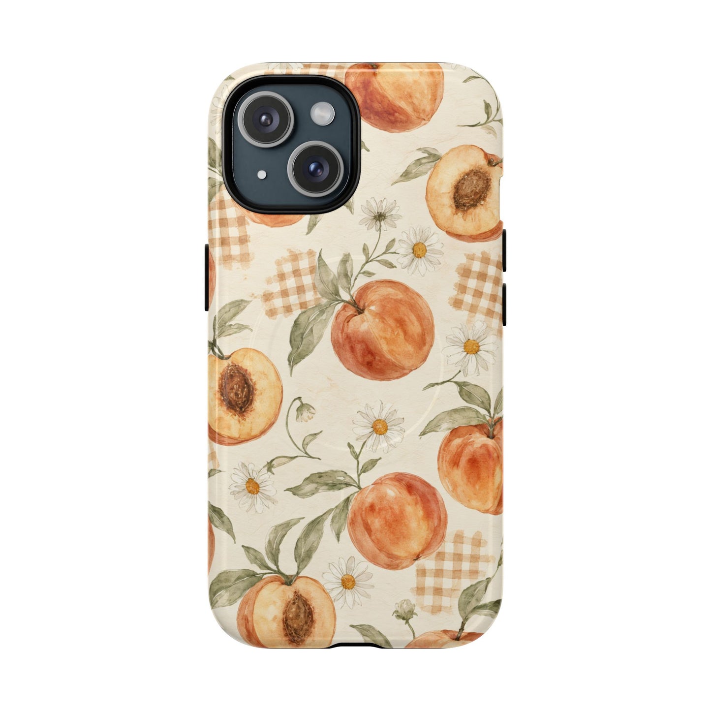 Peachy Gingham Magnetic Case