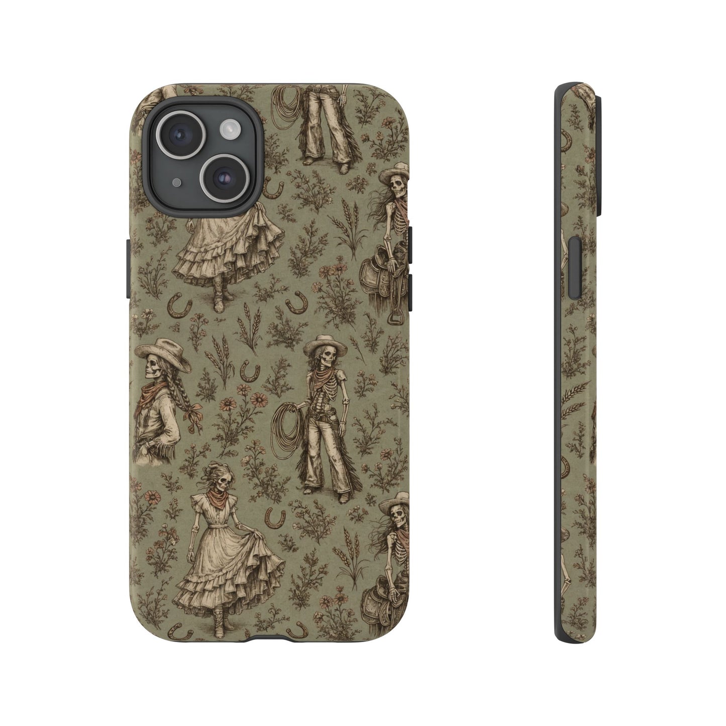 Skeleton Cowgirl Toile Tough Case