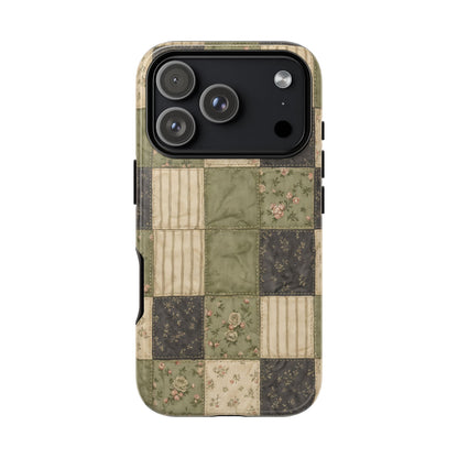 Sage Floral Patchwork Tough Case