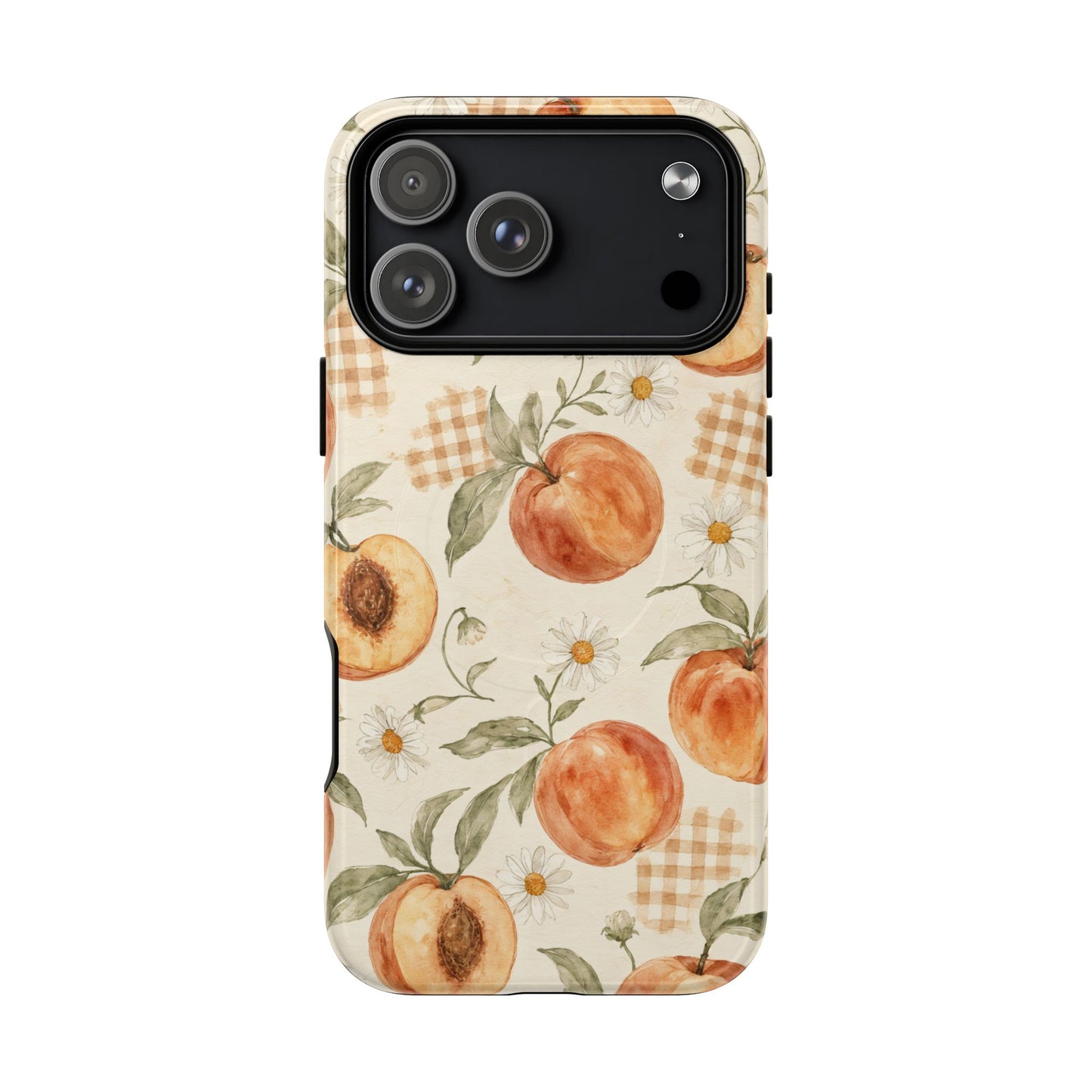 Peachy Gingham Magnetic Case