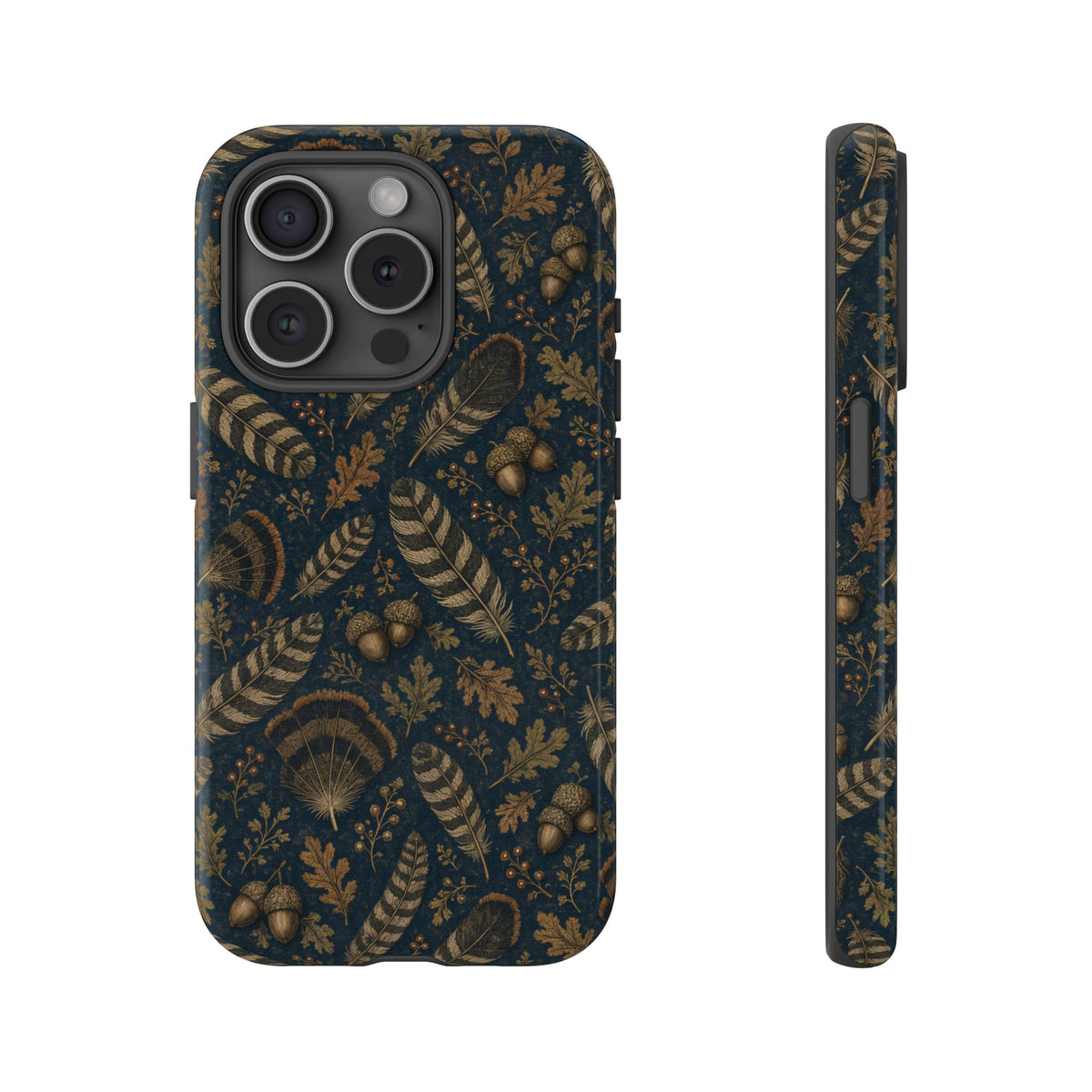 Navy Feathers Tough Case